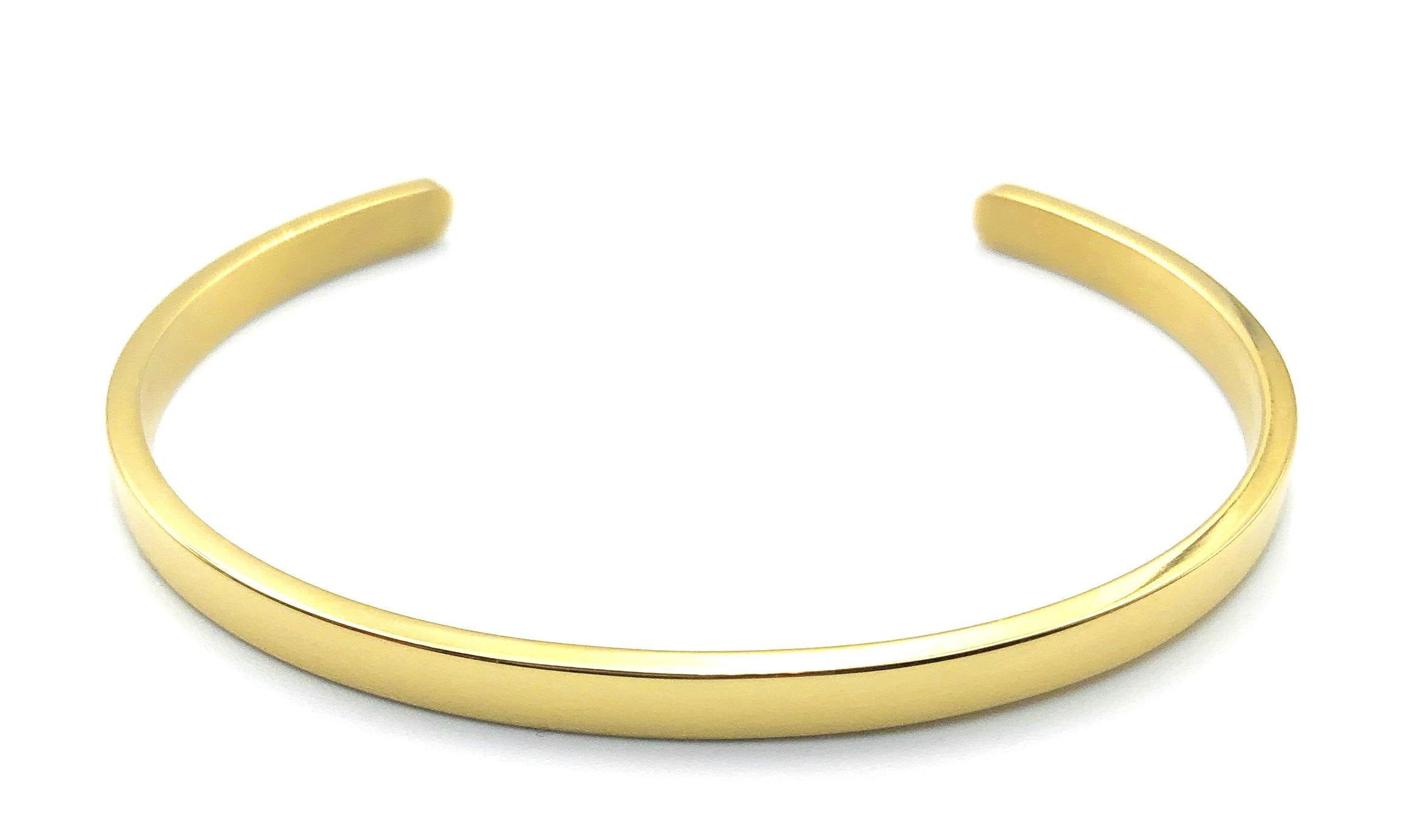 18K Gold 10mm Plain Bangle [B04608310] | USA Jewels